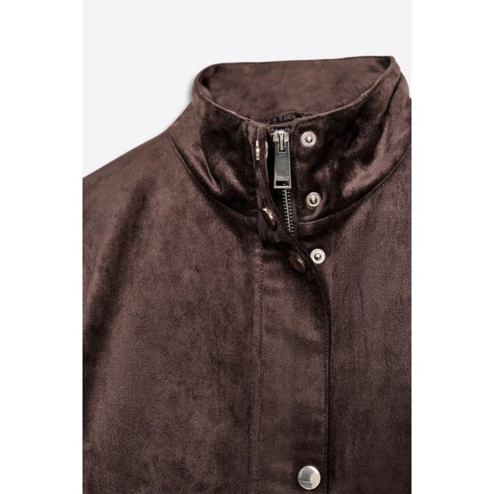 ZARA FAUX SUEDE JACKET - Picture 9 of 9